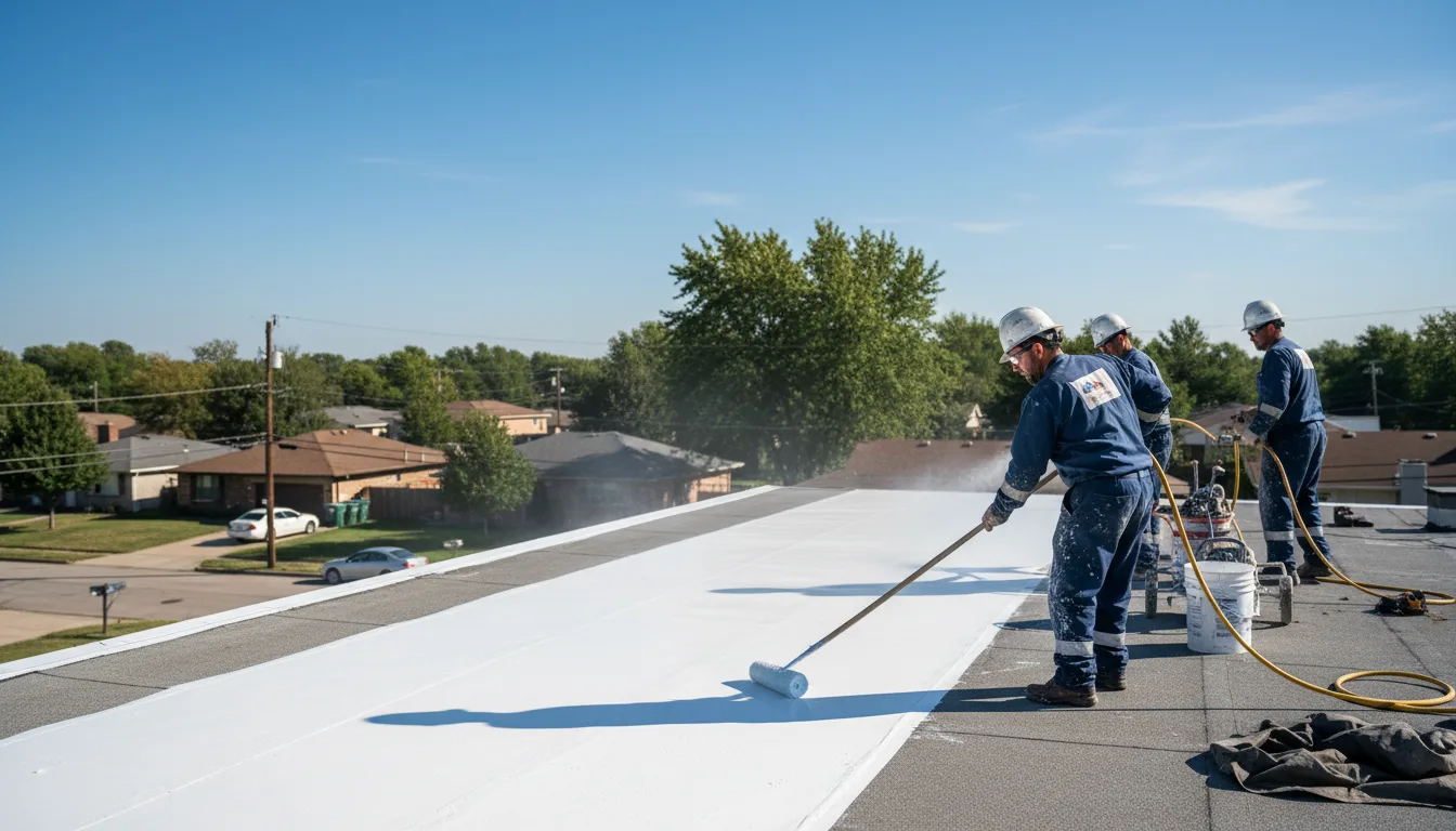 Commercial roof coating in Wyoming, RI near me